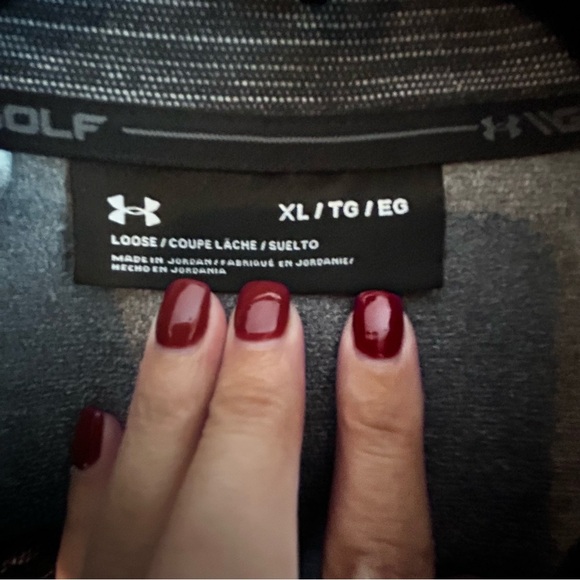 Under Armour Charcoal Zip-Up Men's Golf fleece lined with pocket Size XL - Picture 3 of 8